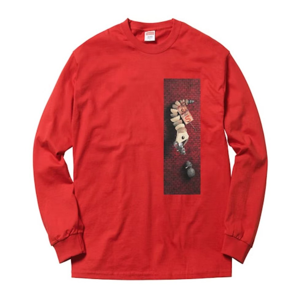Supreme Mike Hill Snake Trap Long Sleeve Tee - Red